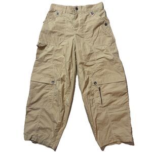 BDG Urban Outfitters Beige Cargo Pants UK 4 Barrel Leg Utility Baggy Y2K Style